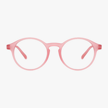 Laden Sie das Bild in den Galerie-Viewer.Blue Block Phone & Computer Glasses: Pink Transparent Full Rim Round