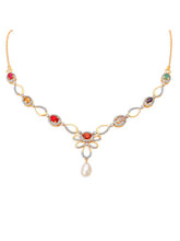 Load image into Gallery viewer, Necklace Set adorned with Austrian Diamond & Pearls For Women