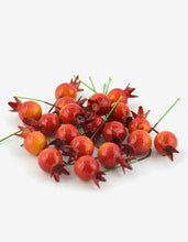 Load image into Gallery viewer, 20pcs Small WIth Stem Simulation pomegranate fruit Berries