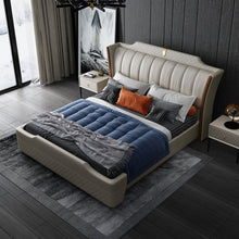 Load image into Gallery viewer, RAMA DYMASTY genuine leather soft bed modern design bed