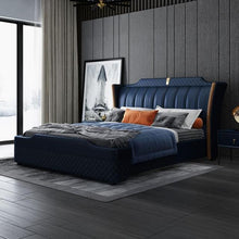 Load image into Gallery viewer, RAMA DYMASTY genuine leather soft bed modern design bed