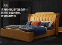 Load image into Gallery viewer, RAMA DYMASTY genuine leather soft bed modern design bed