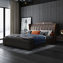 Load image into Gallery viewer, RAMA DYMASTY genuine leather soft bed modern design bed