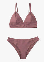 Laden Sie das Bild in den Galerie-Viewer.CUPSHE Army Green Solid Bikini Set Women Triangle