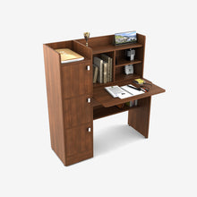 Laden Sie das Bild in den Galerie-Viewer.Wooden Computer Desk Office Desk Modern Writing Table
