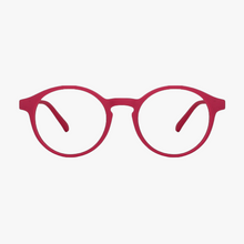 Laden Sie das Bild in den Galerie-Viewer.Blue Block Phone &amp; Computer Glasses: Pink Transparent Full Rim Round
