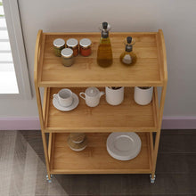 Load image into Gallery viewer, 3-Tier Kitchen Microwave Cart, Rolling Kitchen Selected
