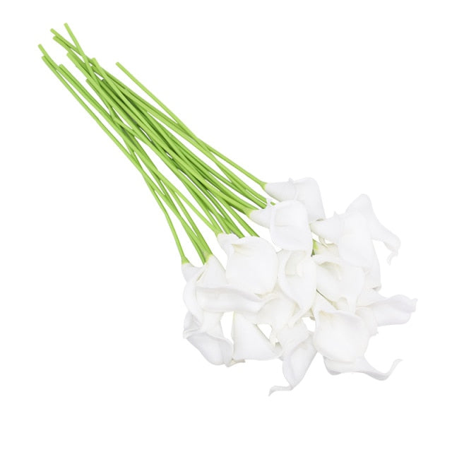 Artificial Flowers PU Calla Lily Flores Bouquets Wedding