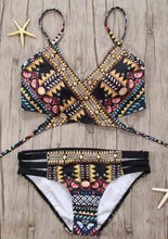 Laden Sie das Bild in den Galerie-Viewer.2018 Sexy Bandage Aztec Biquini String Strappy Swim Wear Bathing Suit Swimsuit Beachwear Swimwear Women Brazilian Bikini
