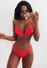 Load image into Gallery viewer, Women Bandeau Push Up Bikini Set Sexy Swimsuit 2020 Plus Size Europe Female Swimming Suit Beach Bathing Suit Swimwear S~XXL
