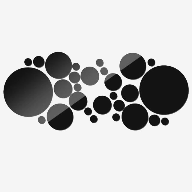 Hot 26PCS Acrylic Mirror Wall Stickers Self Adhesive Removable