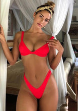 Load image into Gallery viewer, Bikini 2021 Solid Swimsuit Women Swimwear Push Up Bikini Set Patchwork Biquini Brazilian Summer Beach Bathing Suit Swim Wear
