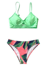 Load image into Gallery viewer, SEASELFIE Sexy Cutout Low-waist Bikini Sets Swimwear Women Swimsuits Bathing Suit 2021 Navy Floral Tank Bikinis Beachwear
