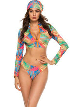 Load image into Gallery viewer, Sexy Bikini Push Up 3 Piece Swimsuit Women Fashion Long Sleeve Bikinis 2021 Mujer Plus Size Bikini Swimsuit Купальник 5xl 비키니
