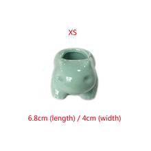 Load image into Gallery viewer, Ceramic Flowerpot Succulent Planter Cute Green
