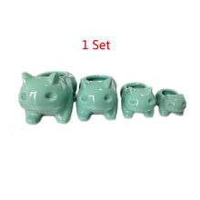 Load image into Gallery viewer, Ceramic Flowerpot Succulent Planter Cute Green
