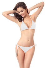 Load image into Gallery viewer, Women Sexy Two Piece Swimsuit Lace Up Solid Color Bikini Set
