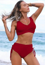 Load image into Gallery viewer, Solid Sexy Bikini Summer Swimsuit Women 2 Pieces High Waist Bikini
