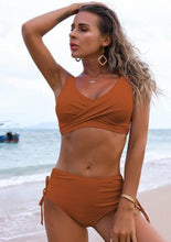 Load image into Gallery viewer, Solid Sexy Bikini Summer Swimsuit Women 2 Pieces High Waist Bikini
