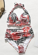 Load image into Gallery viewer, Mossha High waist bikini set Halter bathing suit woman swimsuit female Plus size bikini 2021 3XL Floral print swimwear women new
