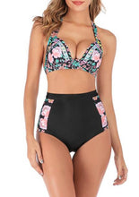 Load image into Gallery viewer, Mossha High waist bikini set Halter bathing suit woman swimsuit female Plus size bikini 2021 3XL Floral print swimwear women new
