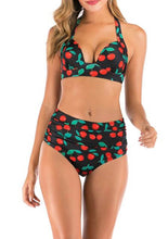 Load image into Gallery viewer, Mossha High waist bikini set Halter bathing suit woman swimsuit female Plus size bikini 2021 3XL Floral print swimwear women new
