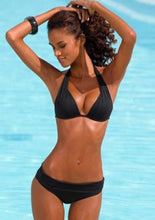 Load image into Gallery viewer, New Two Piece Swimsuit Women High Waist Black Pink Bikinis Set
