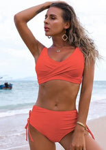 Load image into Gallery viewer, Solid Sexy Bikini Summer Swimsuit Women 2 Pieces High Waist Bikini
