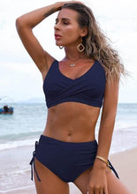 Load image into Gallery viewer, Solid Sexy Bikini Summer Swimsuit Women 2 Pieces High Waist Bikini
