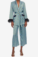 Load image into Gallery viewer, Women&#39;s Suits 2021 Autumn LOOSE Blue Printed Kimono Jacket
