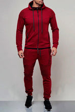 Laden Sie das Bild in den Galerie-Viewer.2 pieces Autumn Running tracksuit men Sweatshirt
