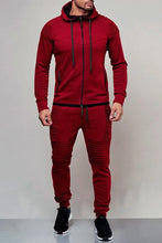 Laden Sie das Bild in den Galerie-Viewer.2 pieces Autumn Running tracksuit men Sweatshirt
